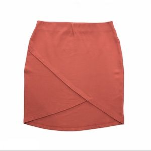 Asymmetrical mini skirt peach medium